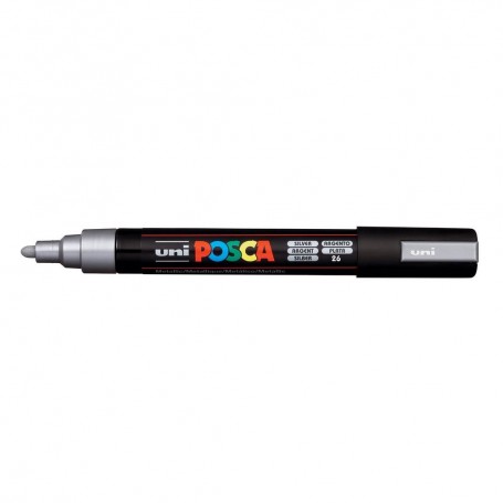 marker uni posca argento pc5m - punta media 1,8-2,5 mm