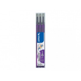 set 3 refill sfera frixion point 0.5mm  viola pilot