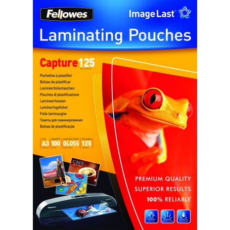 100 pouches A3 125µ per plastificazione Fellowes