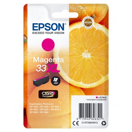 Cartuccia Epson T33XL arancia magenta