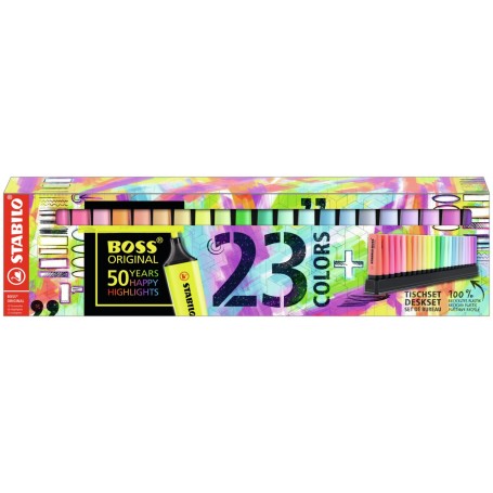 stabilo boss classic deskset 23pz +pastel 1-2-3