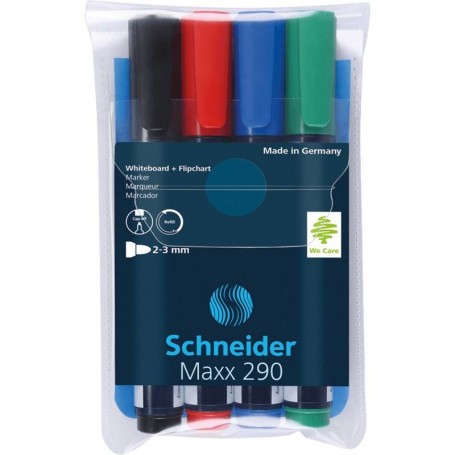 ASTUCCIO CON 4 MARCATORI 290,1 PER COLORE NERO ,ROSSO, BLU E VERDE