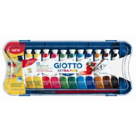 BOX 12 TUBETTI TEMPERA 12ML GIOTTO TUBO 4 ASSORTITO