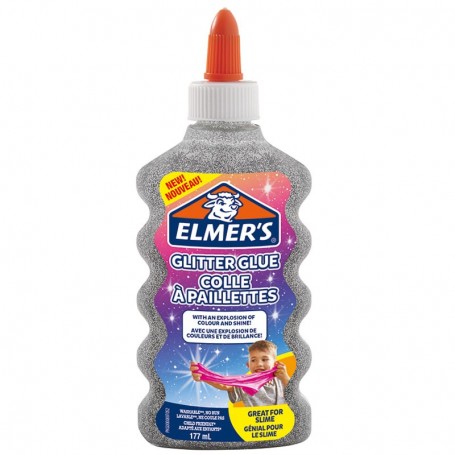 COLLA SLIME GLITTERATA LIQUIDA ELMER'S ARGENTO