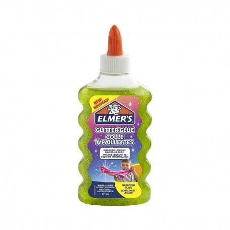 COLLA SLIME GLITTERATA LIQUIDA ELMER'S VERDE