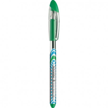 PENNA A SFERA SLIDER BASIC USA E GETTA CON CAPPUCCIO TRATTO XB. COLORE VERDE  - INCHIOSTRO LIQUIDO