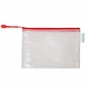 BUSTA CON ZIP A5 ROSSO. IN ROBUSTO PVC RINFORZATO, ULTRARESISTENTI E DUREVOLI, IDEALI PER ARCHIVIARE, TR