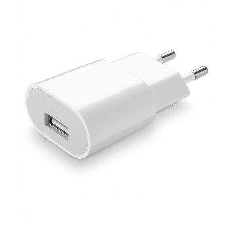 CARICABATTERIA RETE USB 1A BIANCO