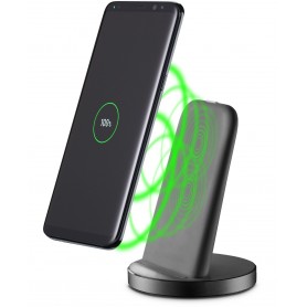 CARICABATTERIA RETE STAND WIRELESS NERO