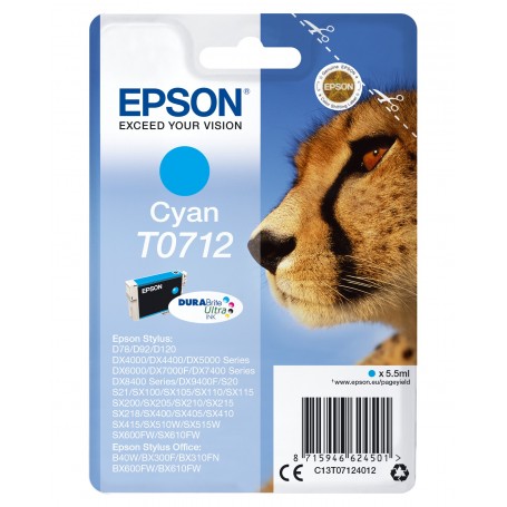 Cartuccia Epson T0712 -ghepardo- ciano