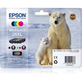 multipack Epson 26 XL orso polare nero ciano magenta giallo