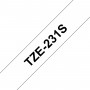 Nastro Brother TZES231 12mmX8m colore nero bianco