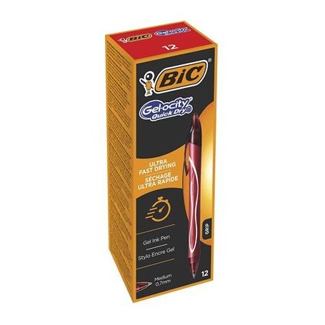 PENNA BIC GELOCITY QUICK DRY INCHIOSTRO ROSSO