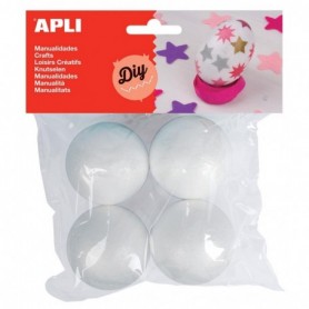 4 Palline Polistirolo 45Mm